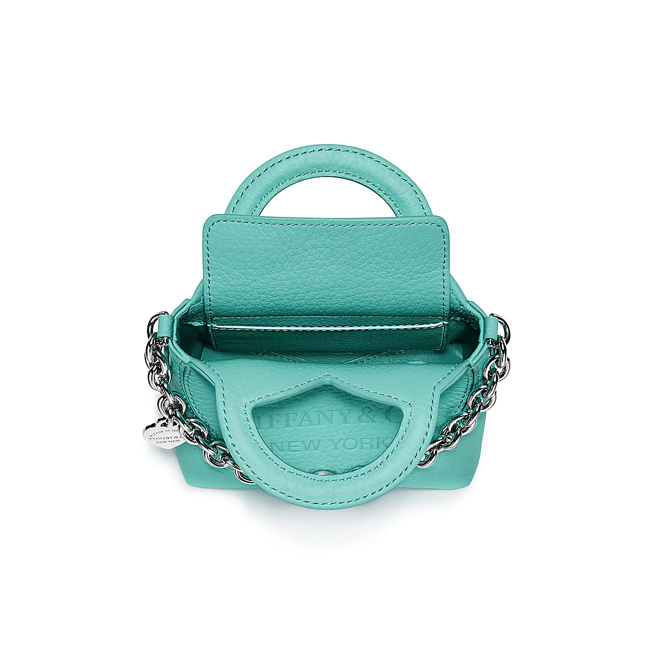 Return to Tiffany™ Mini Tote Bag in Tiffany Blue® Leather