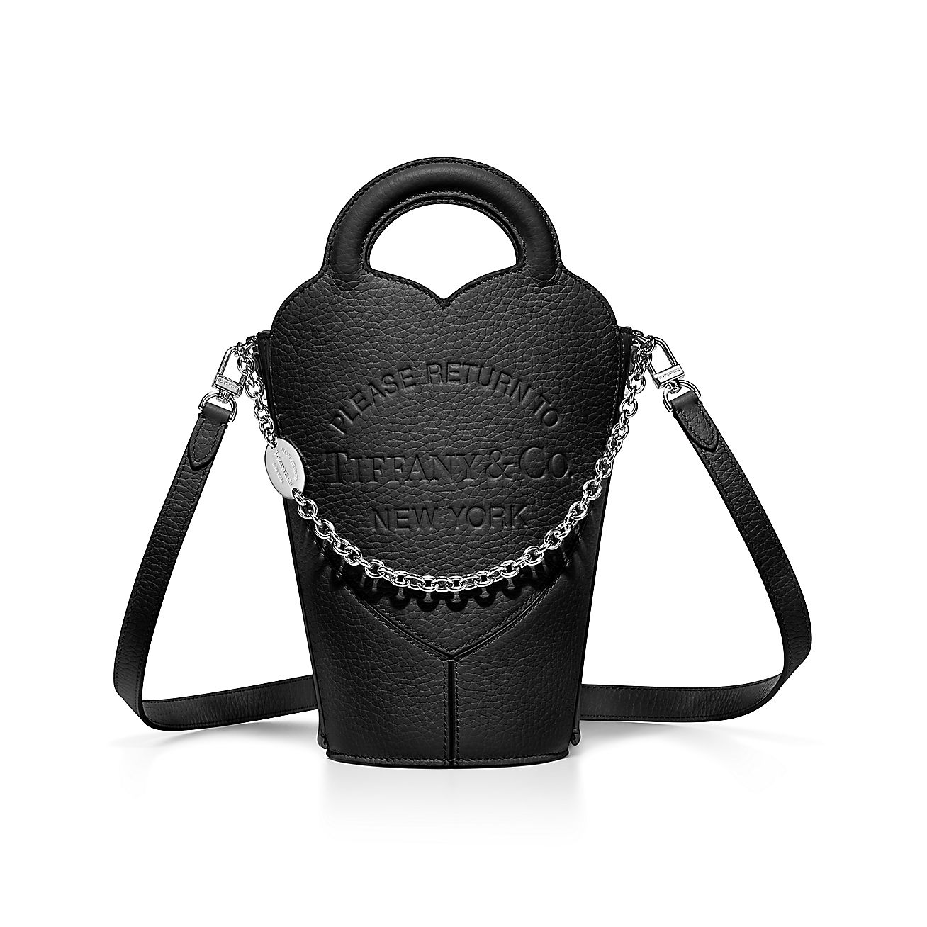 Return to Tiffany™ Mini Crossbody Bag in Black Leather