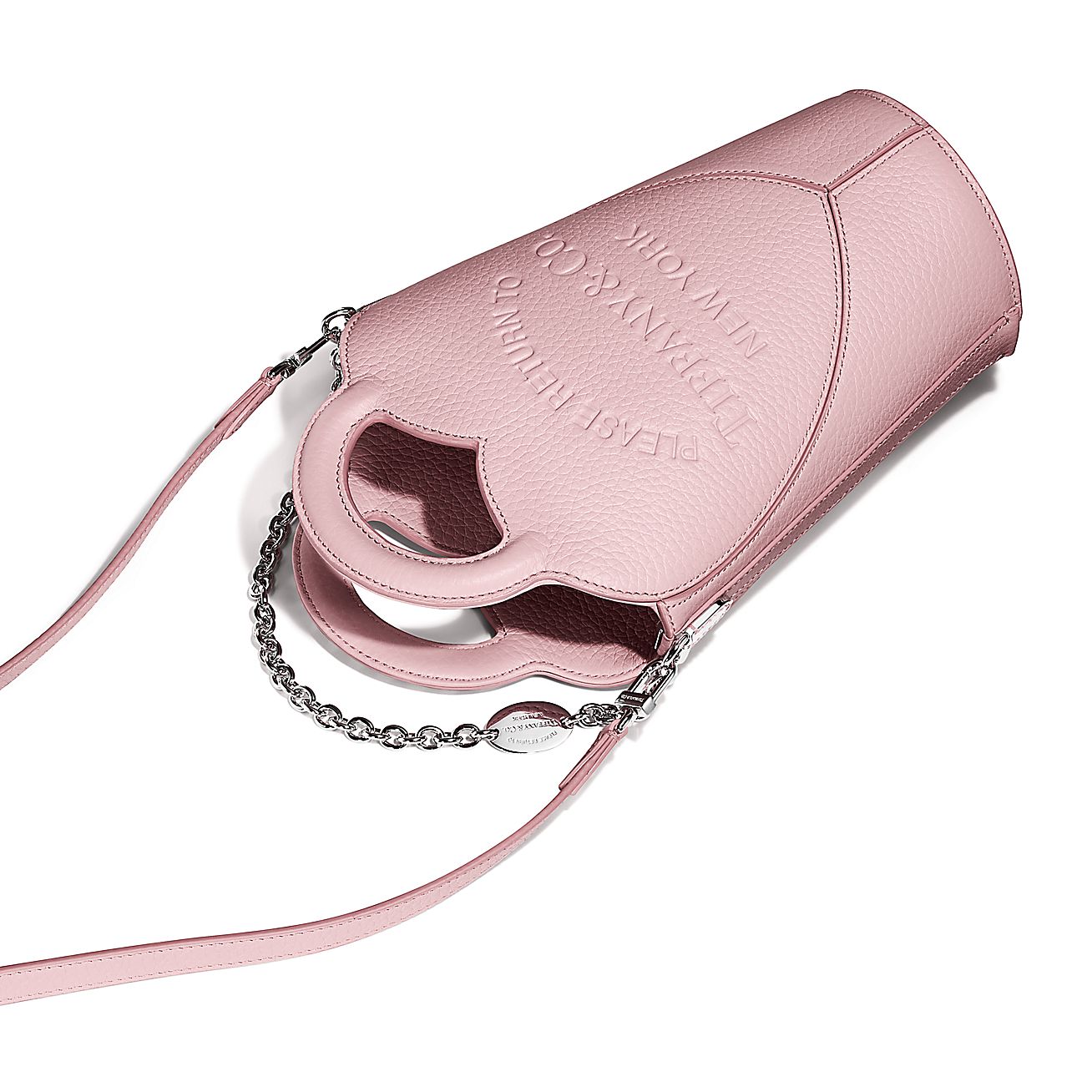 Return to Tiffany® Mini Crossbody Bag in Crystal Pink Leather