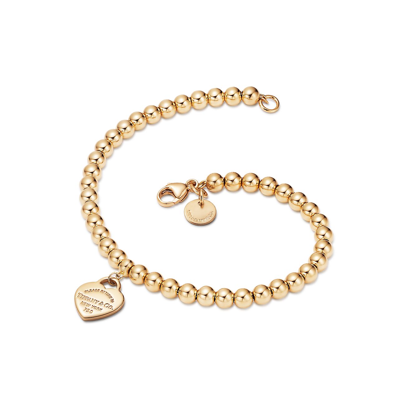 tiffany gold bead bracelet
