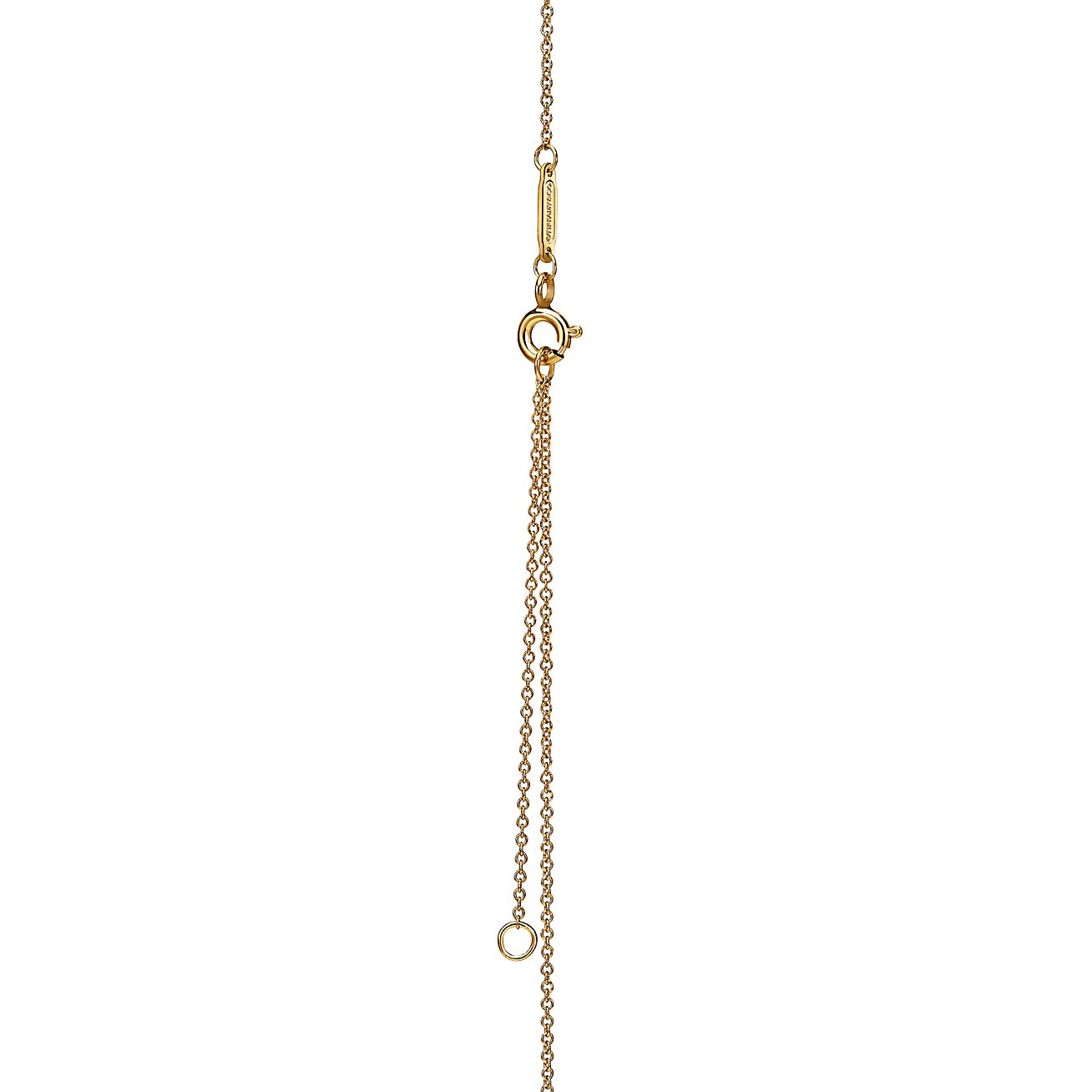 Return to Tiffany® Double Heart Tag Pendant in Yellow Gold, Mini