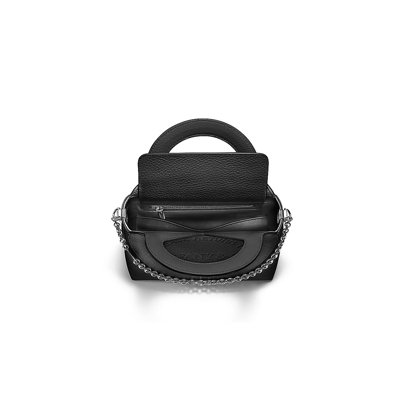 Return to Tiffany® Mini Tote Bag in Black Leather | Tiffany & Co. US