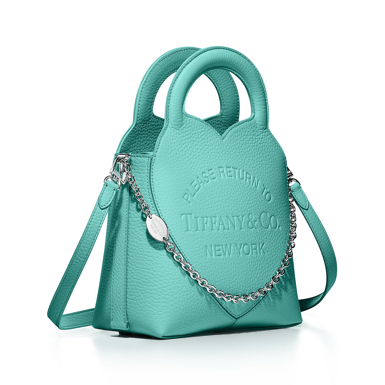 Return to Tiffany Mini Tote Bag in Tiffany Blue Leather