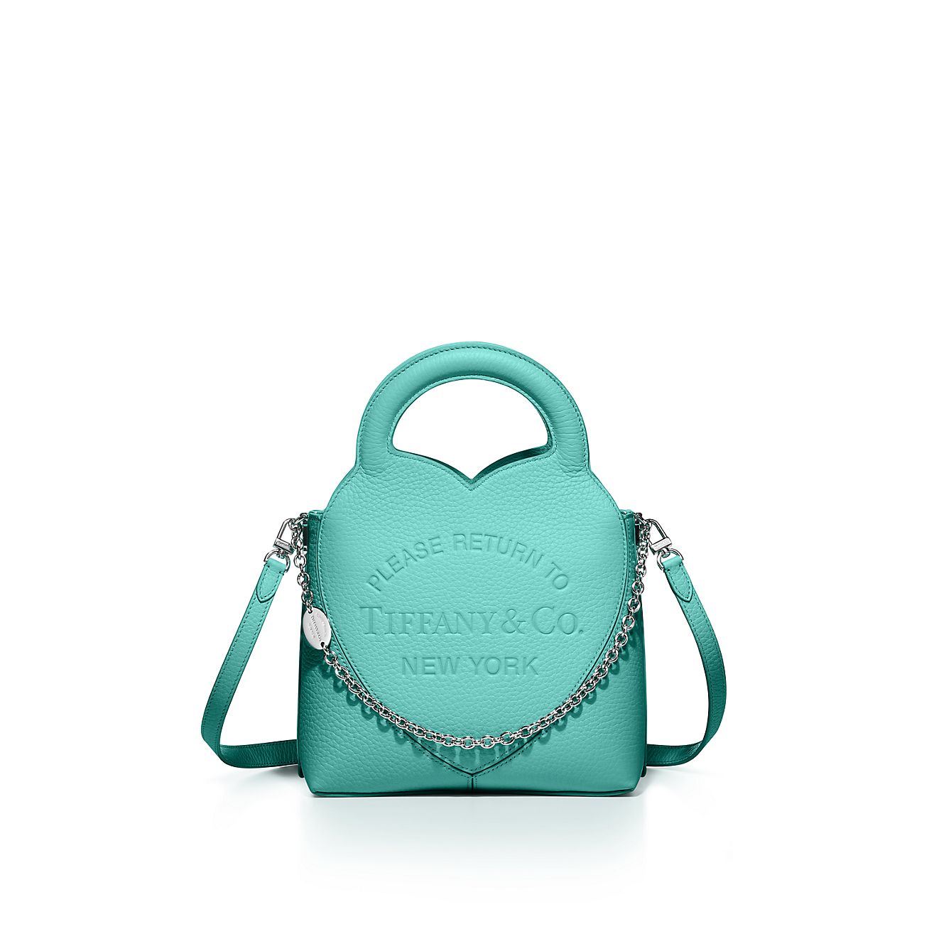 Return to Tiffany™ Mini Tote Bag in Tiffany Blue® Leather | Tiffany 