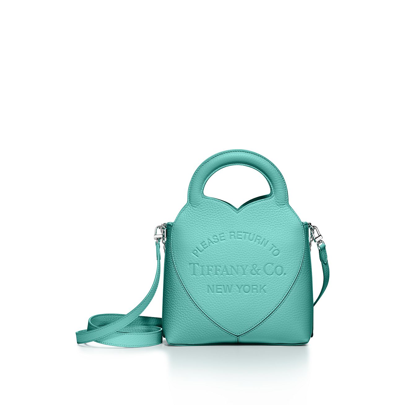 Return to Tiffany™ Mini Tote Bag in Tiffany Blue® Leather 