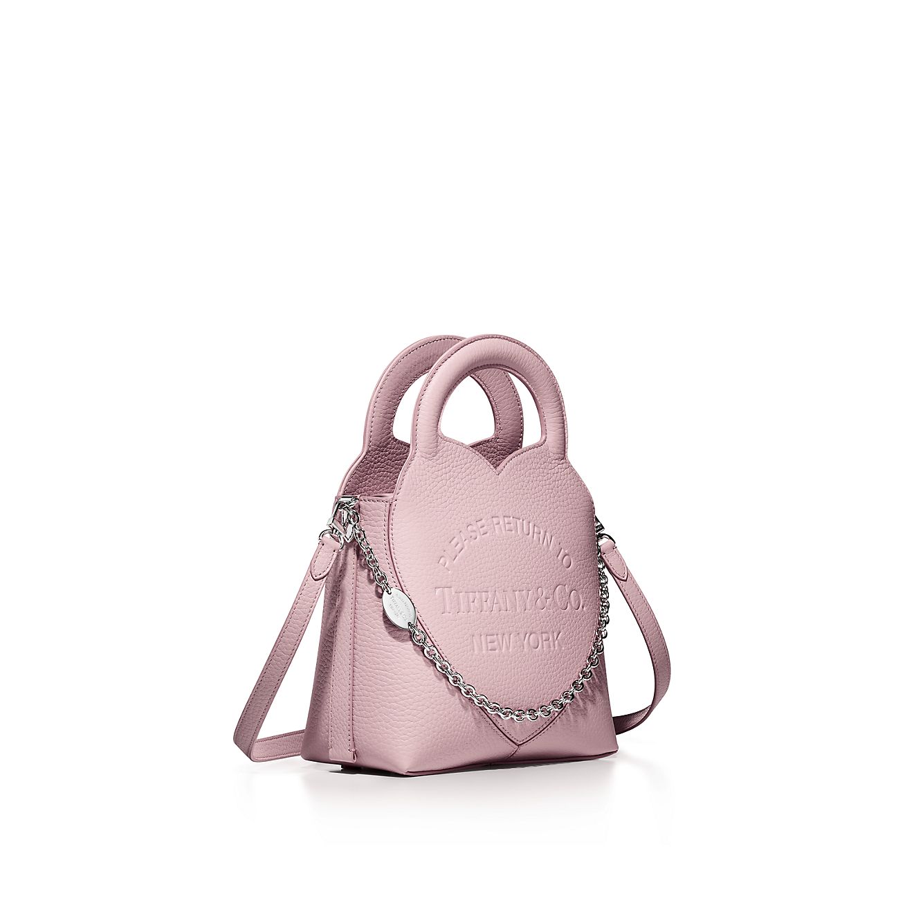 Return to Tiffany™ Mini Tote Bag in Crystal Pink Leather
