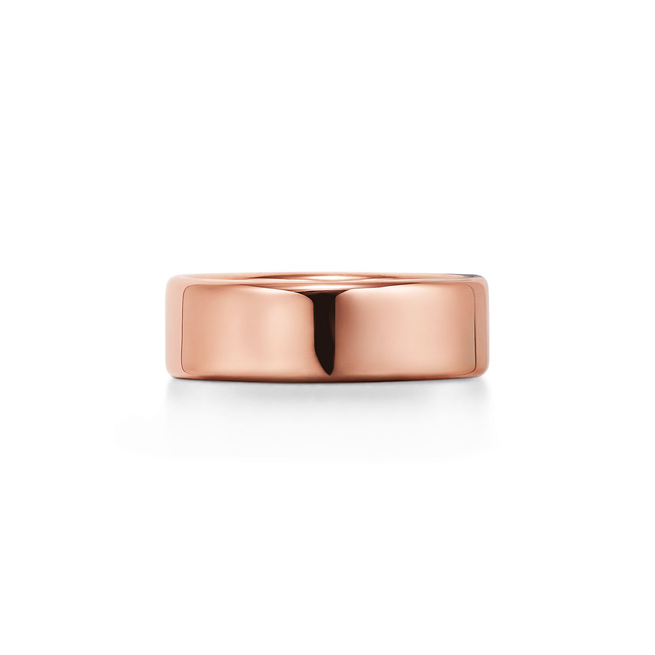 Return to Tiffany® narrow ring in 18k rose gold with diamonds, 6