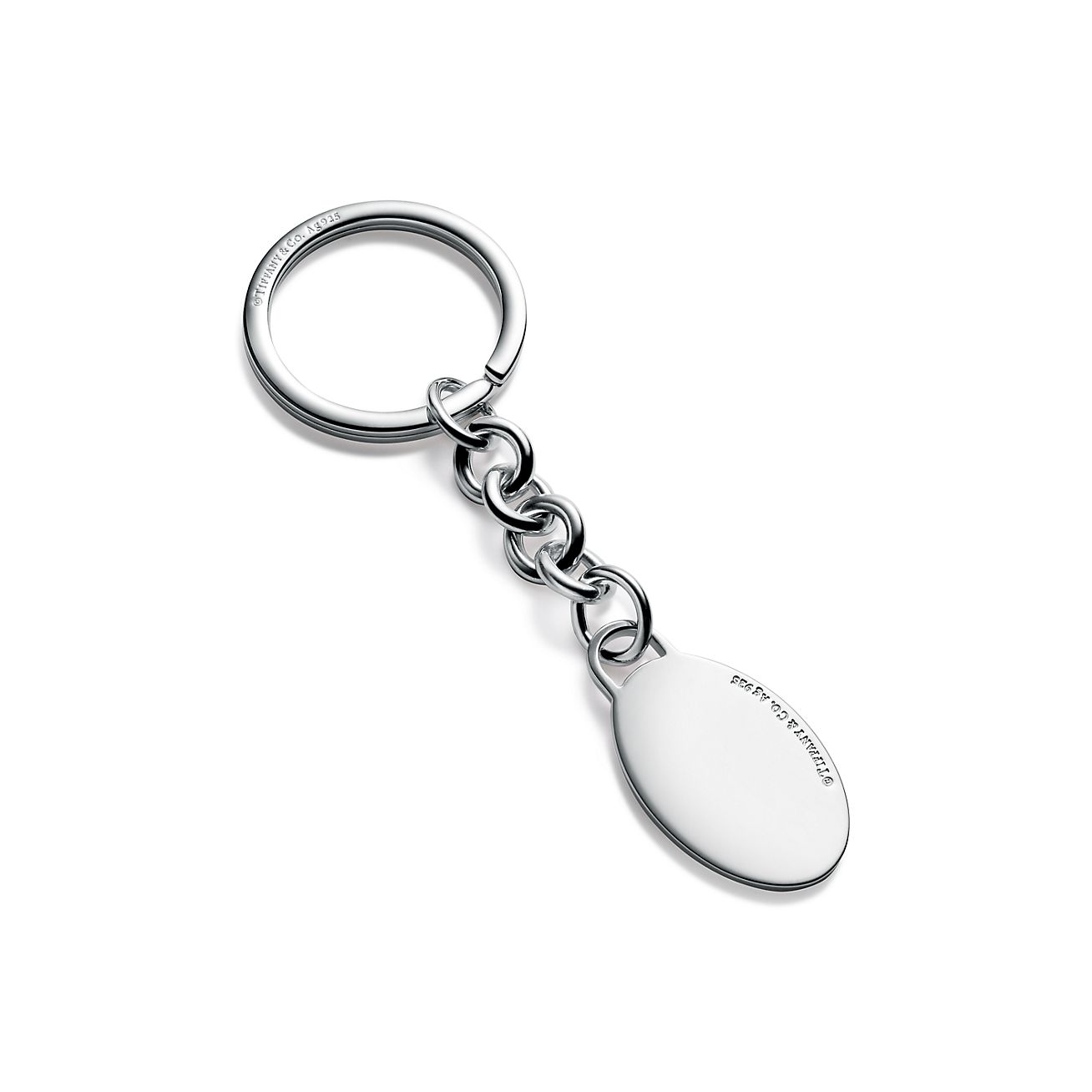 Return to Tiffany™ Oval Tag Dangle Key Ring