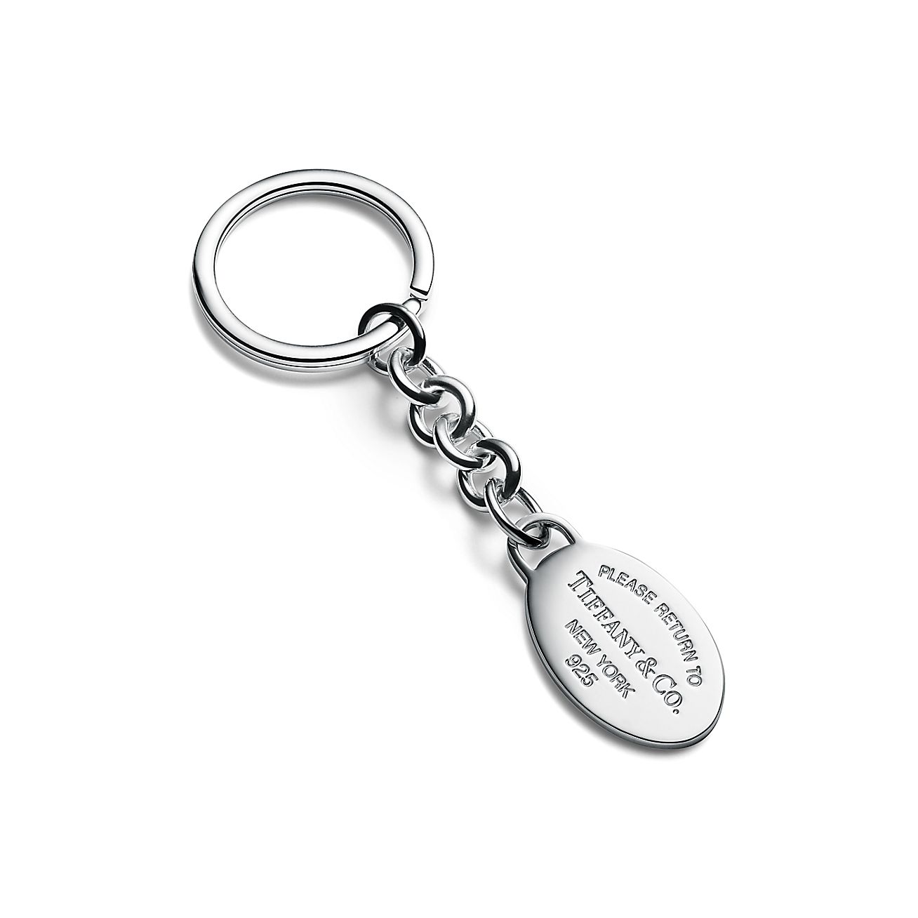 Tiffany & Co. Oval Tag Key Ring