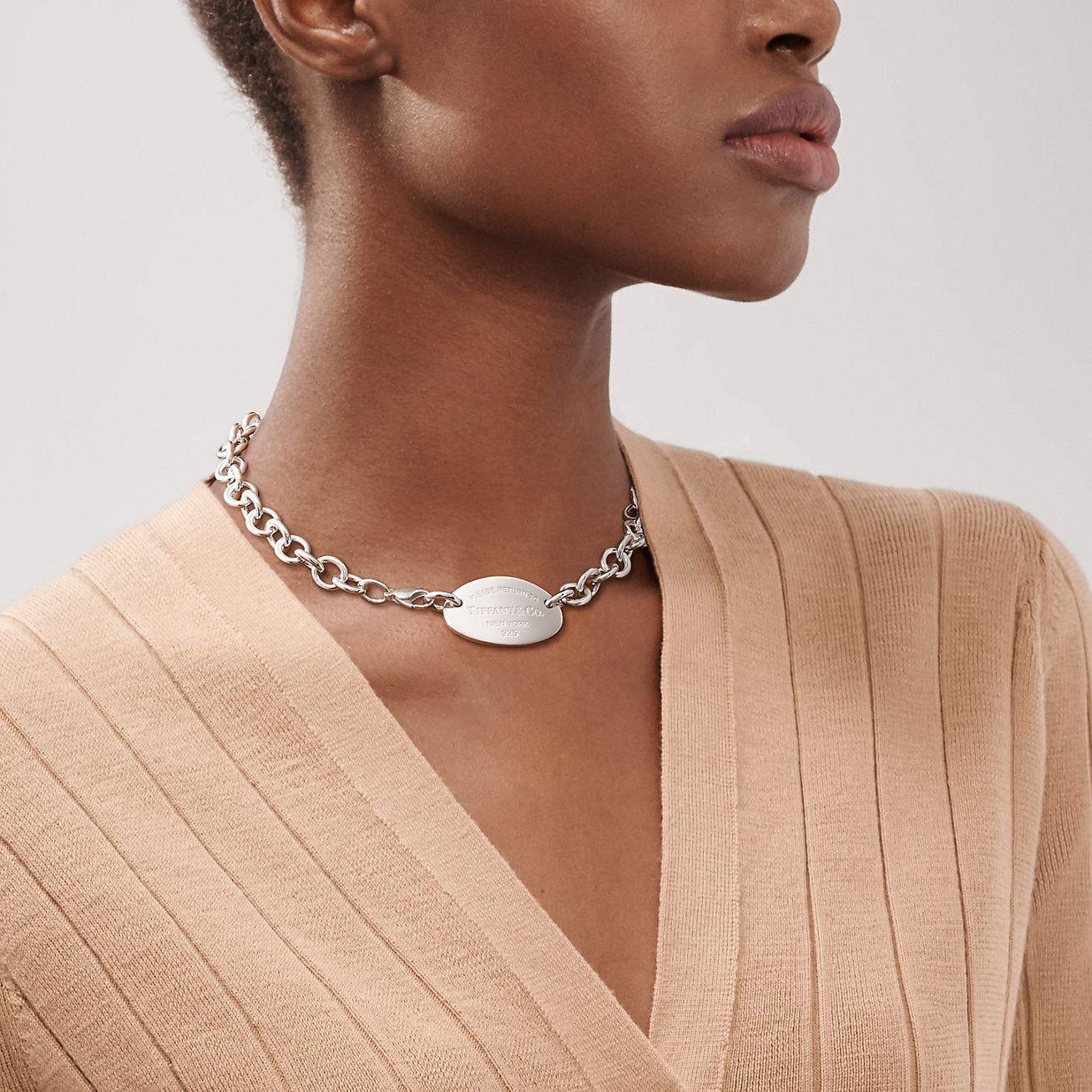 Return to Tiffany® Oval Tag Necklace