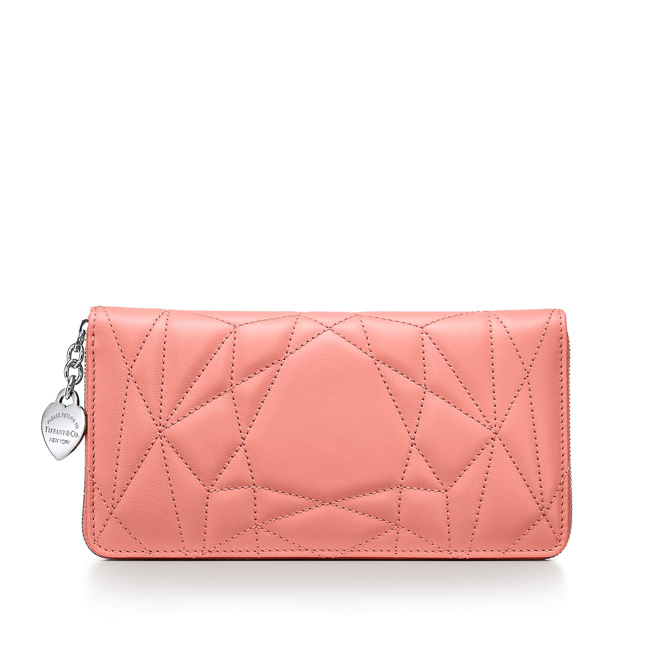 Return to Tiffany® Padded Large Wallet in Almond Pink