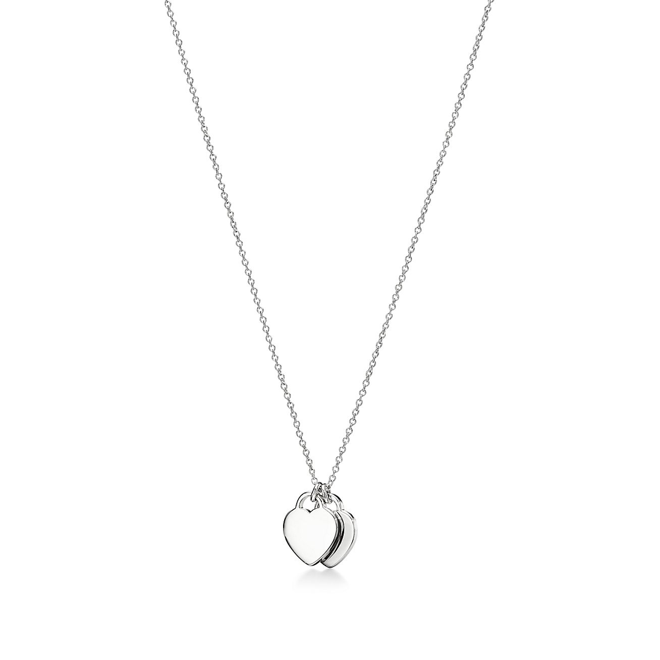 Return to Tiffany® Pink Heart Tag Charm in Silver, Small