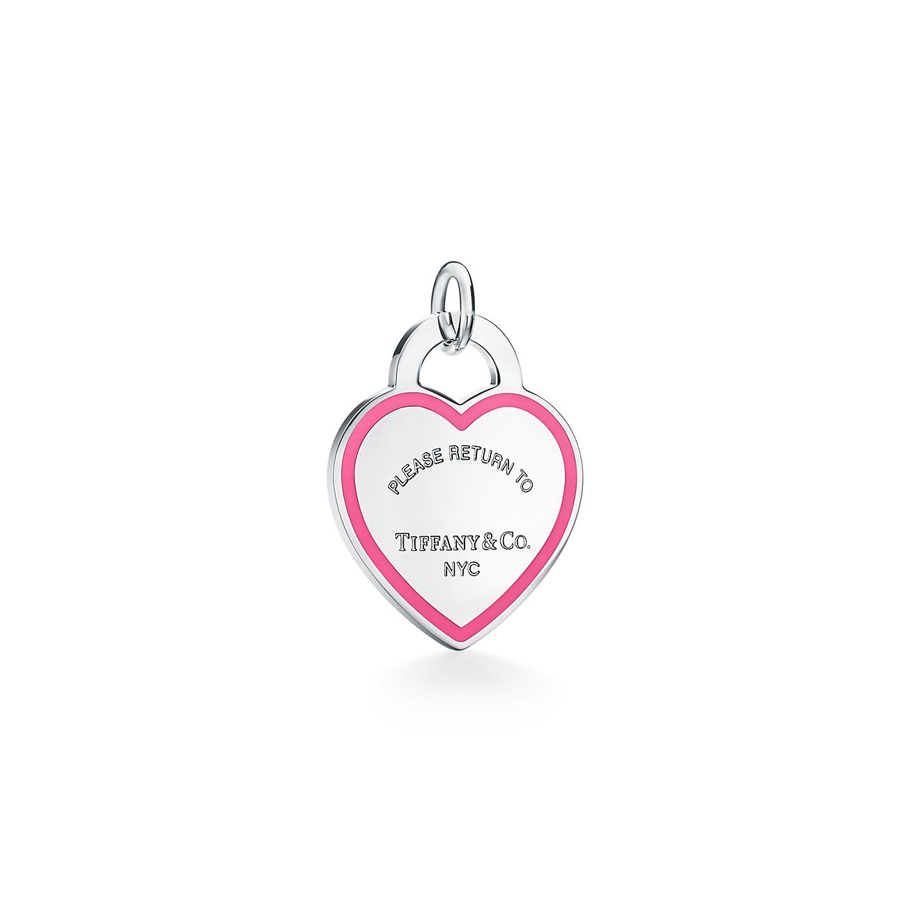 Tiffany™ Pink Heart Tag Charm 