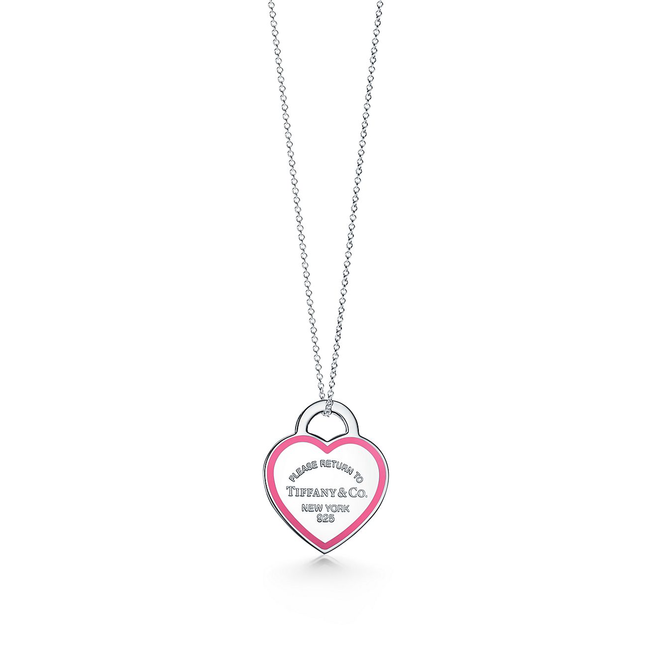 Tiffany™ Pink Heart Tag Pendant 