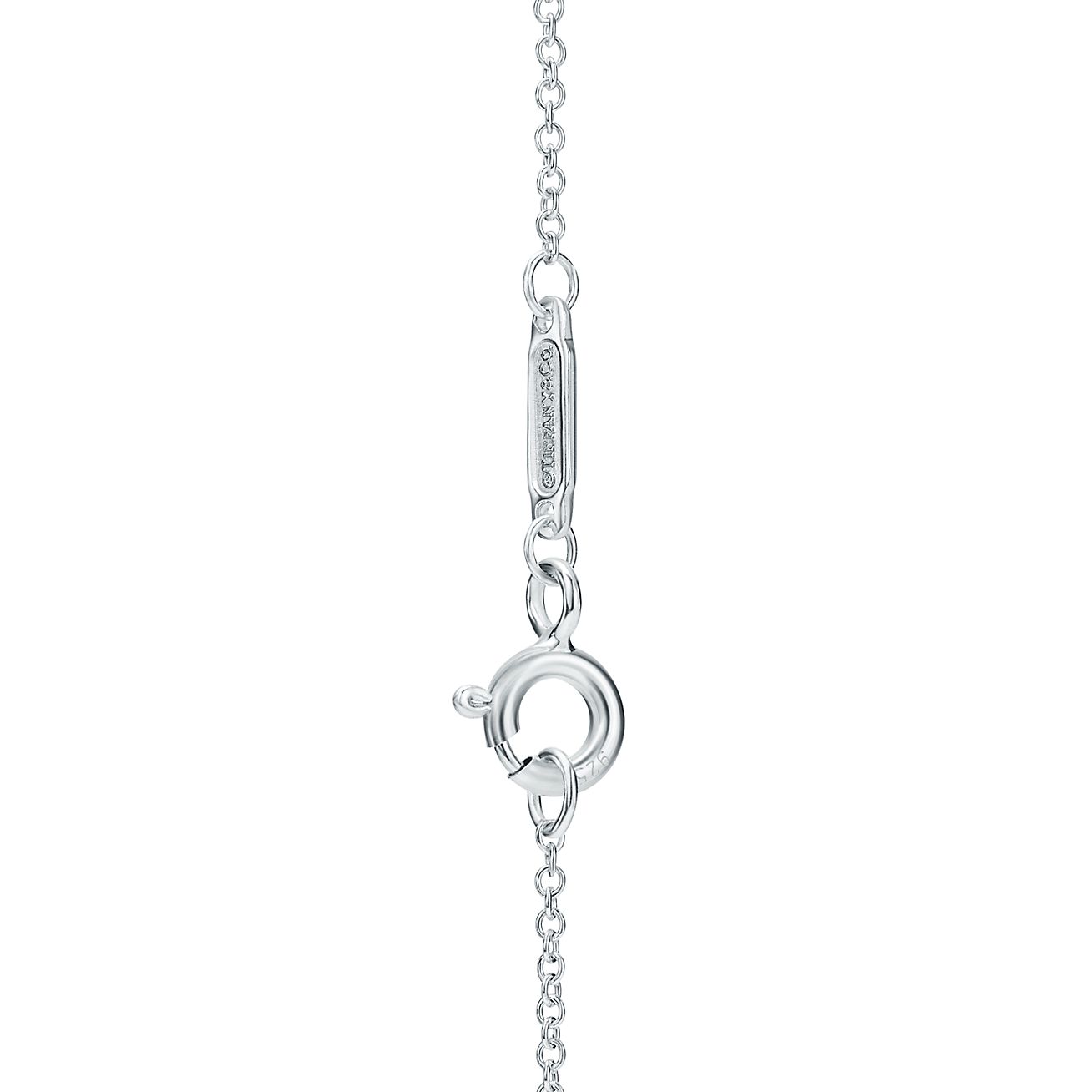 Return To Tiffany & Co 16" Mini Double Heart Pendant Necklace 925  Silver w Pouch