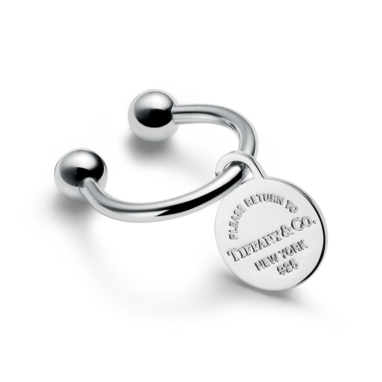 Return to Tiffany Round Tag Screwball Keyring