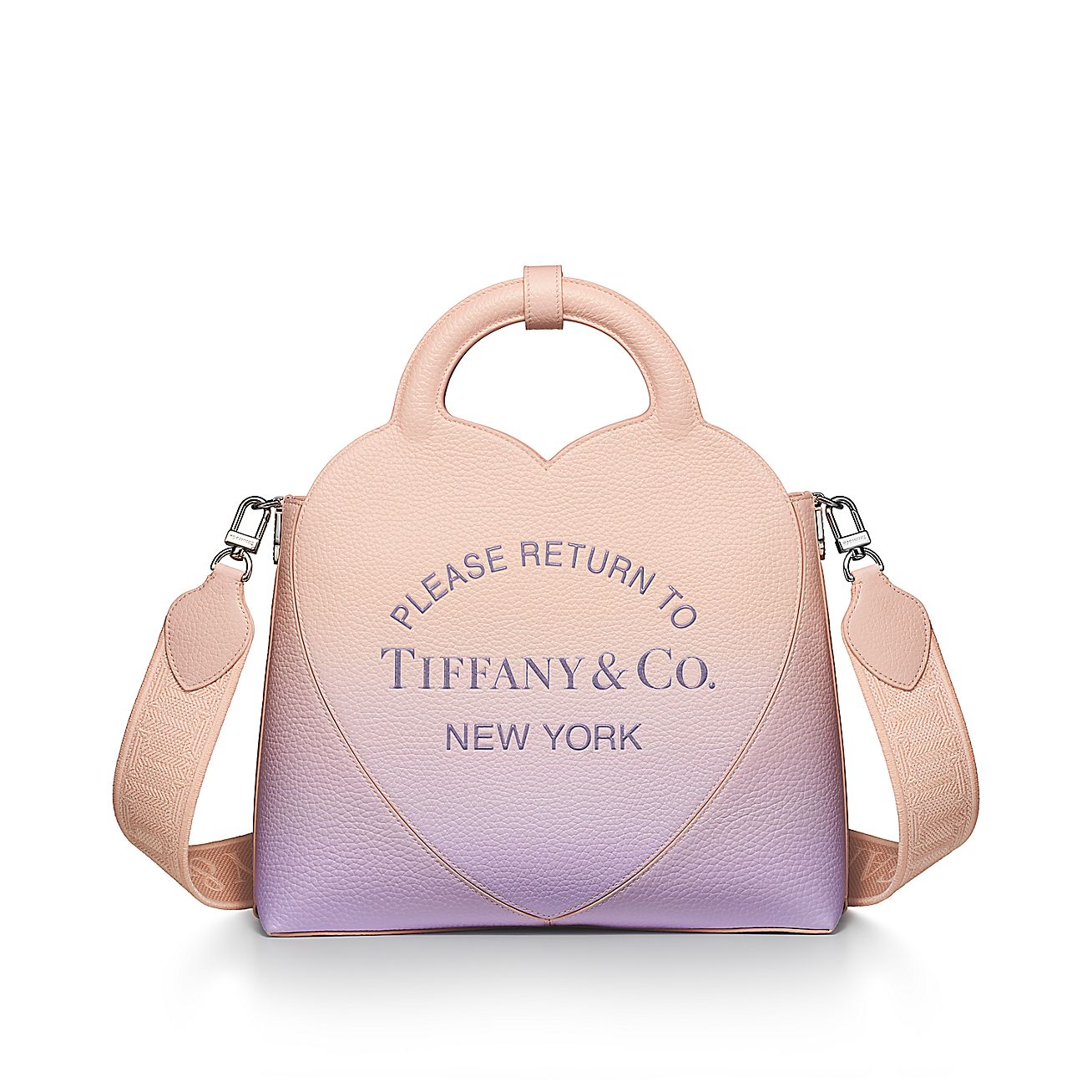Return to Tiffany® Small Tote in Infinity Morganite Leather 