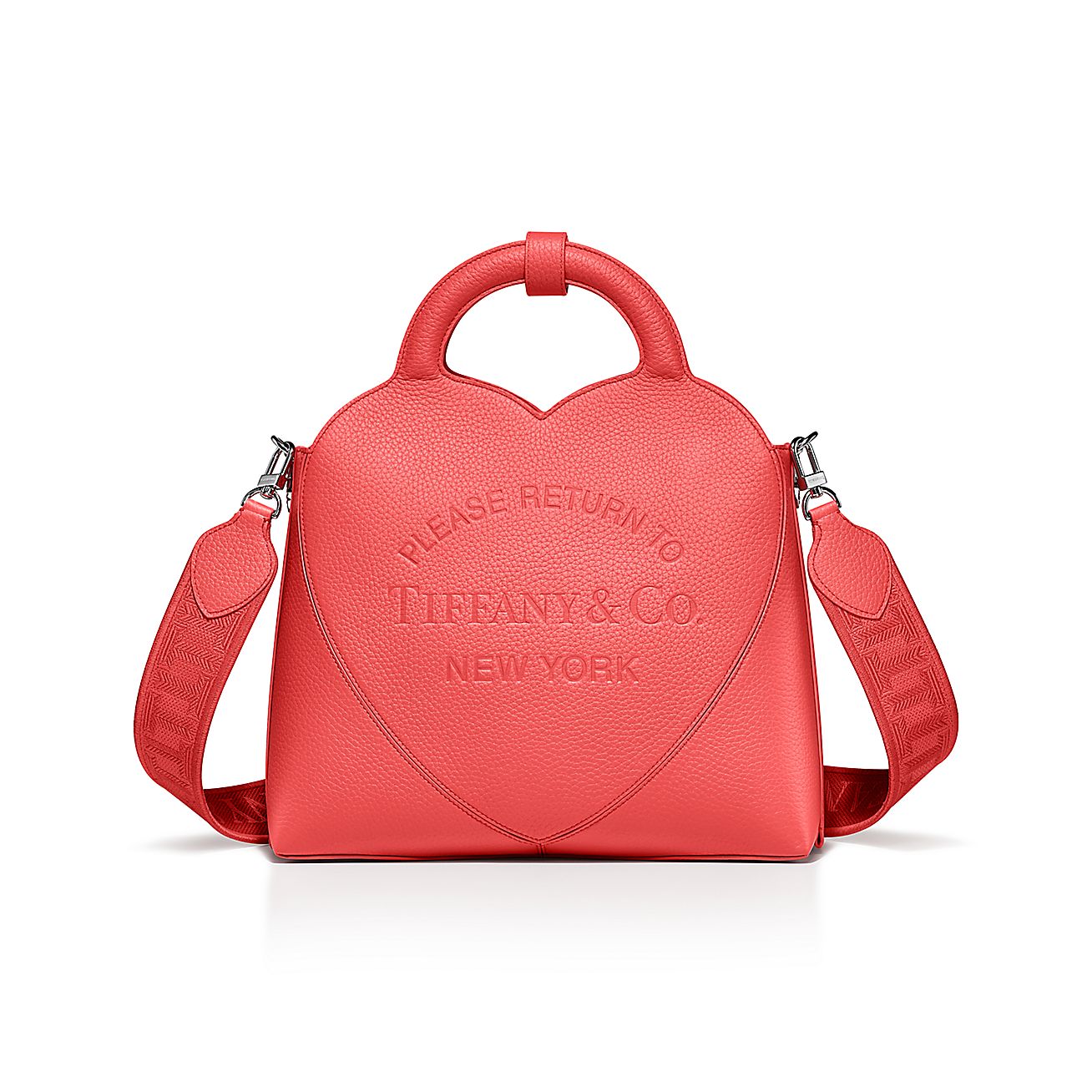 Ritual Schedule pilot Return to Tiffany® Small Tote Bag in Hibiscus Red Leather | Tiffany & Co.