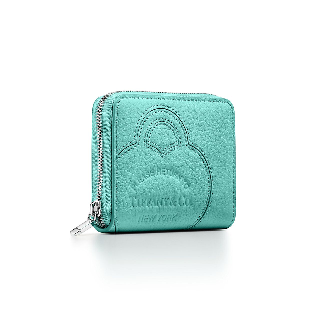 Return to Tiffany® Small Zip Wallet in Tiffany Blue® Leather 