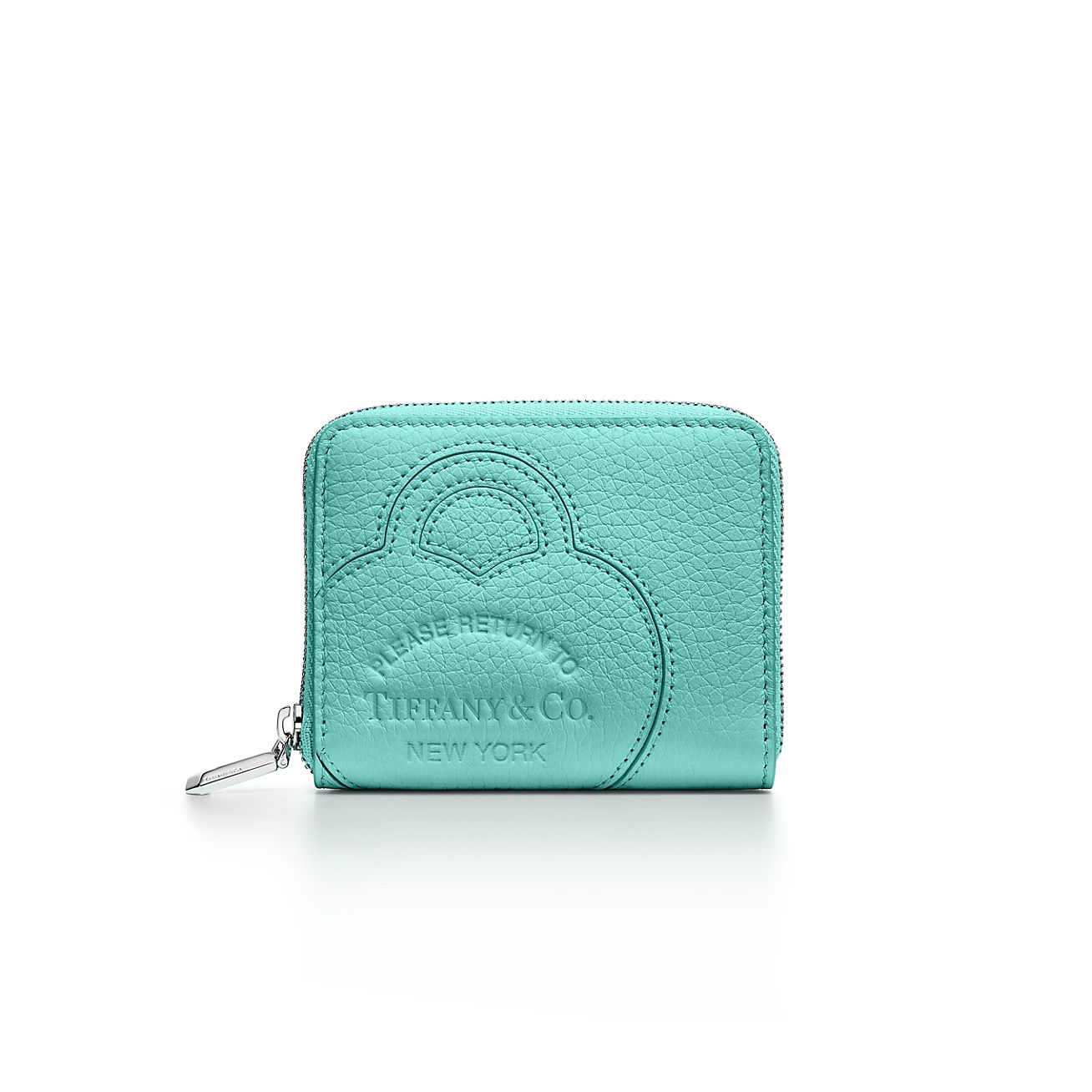 Return to Tiffany® Small Zip Wallet in Tiffany Blue® Leather
