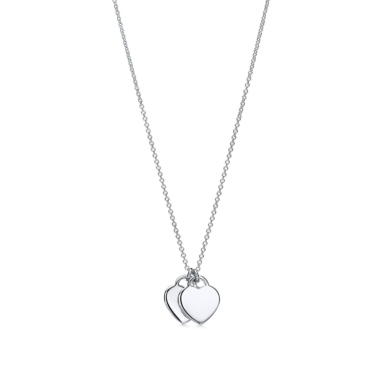 Tiffany & Co Sterling Silver Blue Heart Tag Pendant and Fine Chain –  Imperial Jewellery