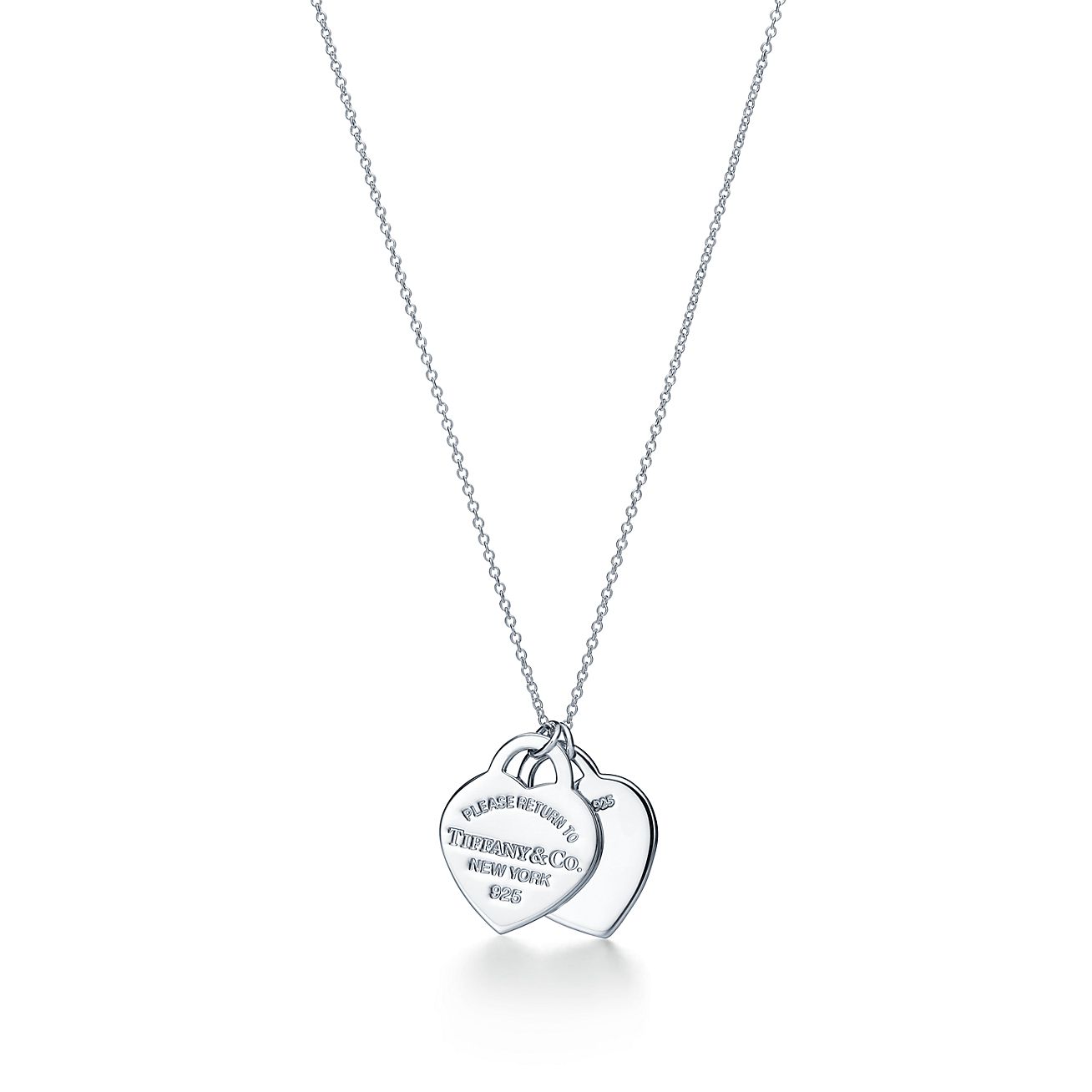 Tiffany & Co. Sterling Silver Return to Tiffany Heart Double Pendant M –  LuxeDH