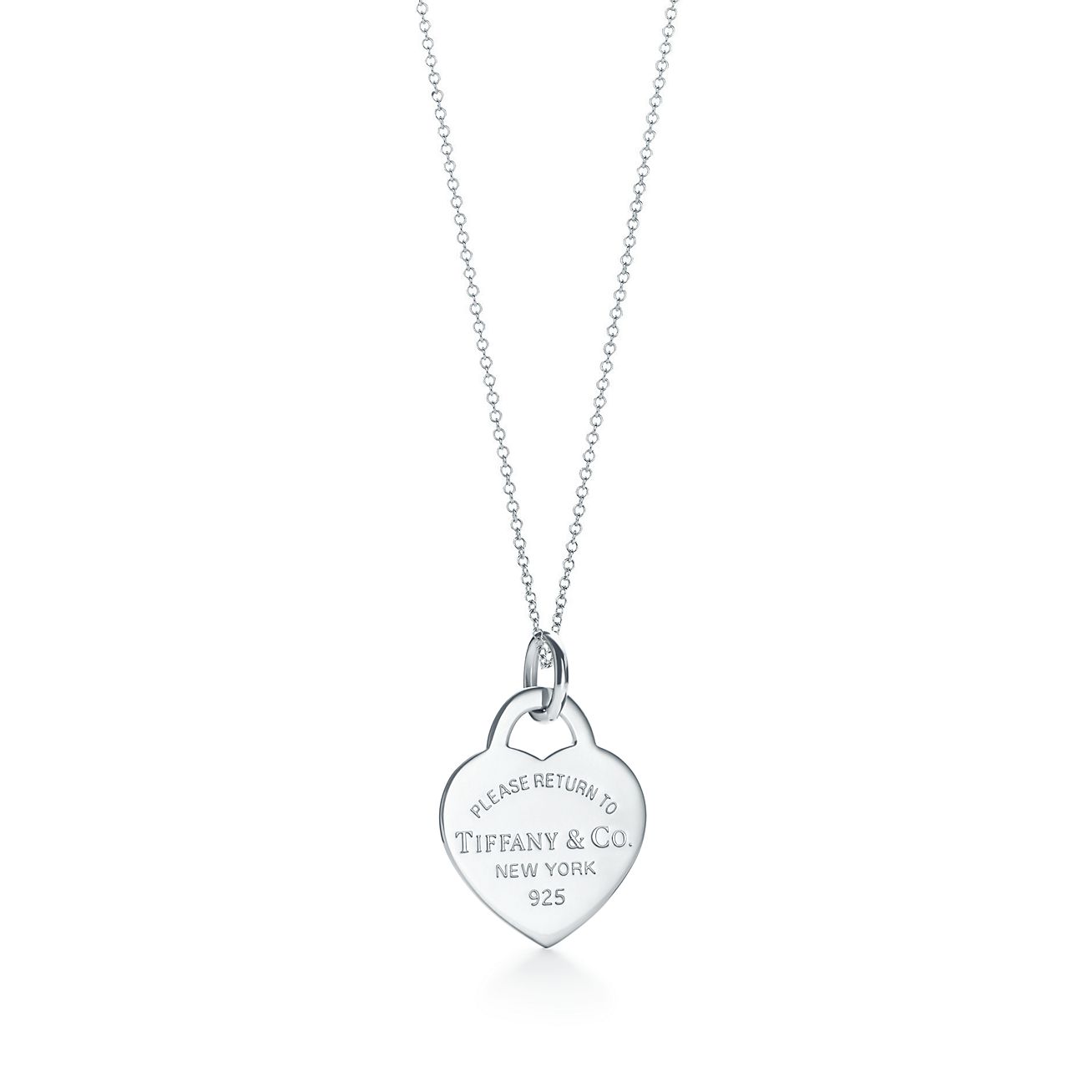 Return to Tiffany™ Tiffany Blue® Heart Tag Charm in Silver, Small