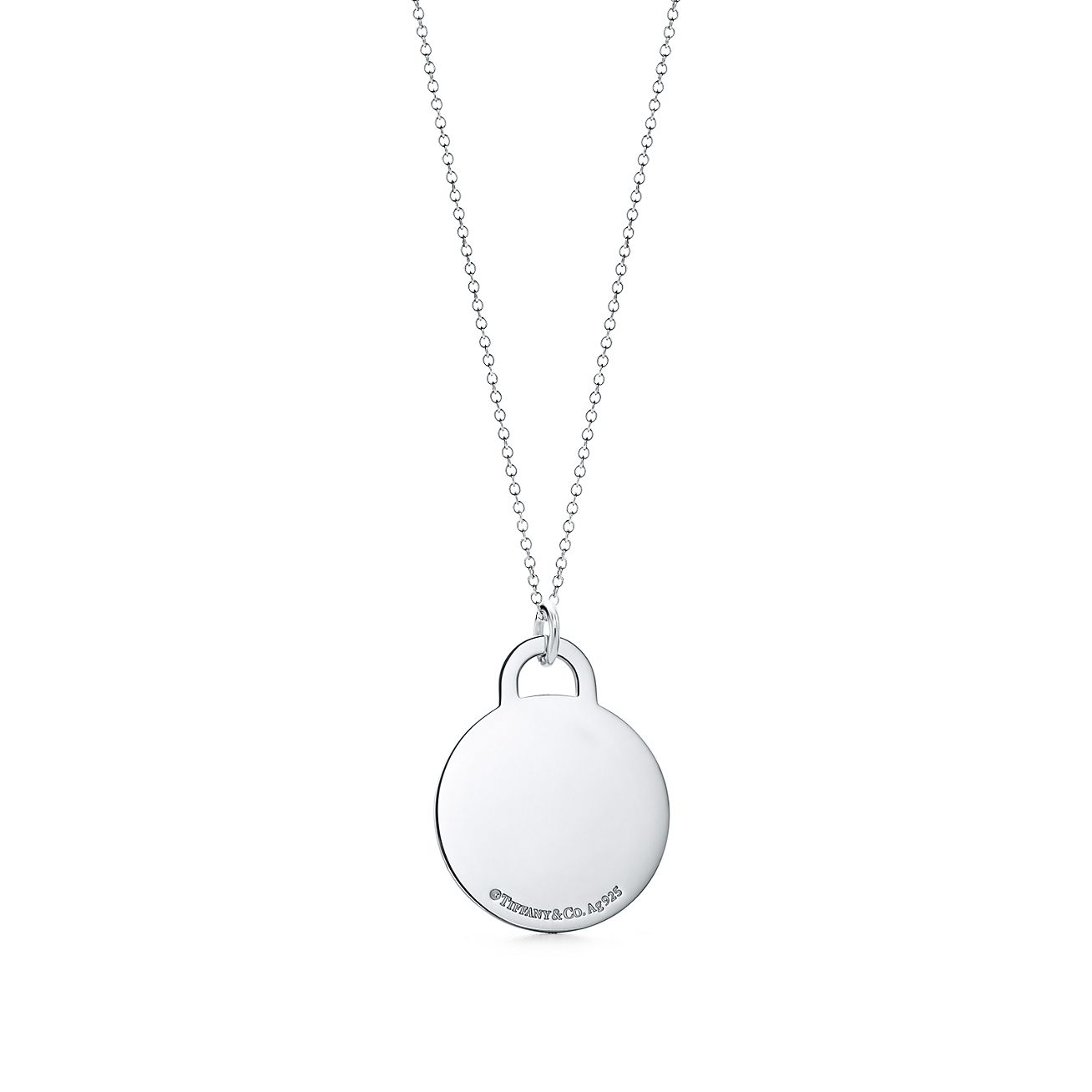 tiffany and co round tag necklace