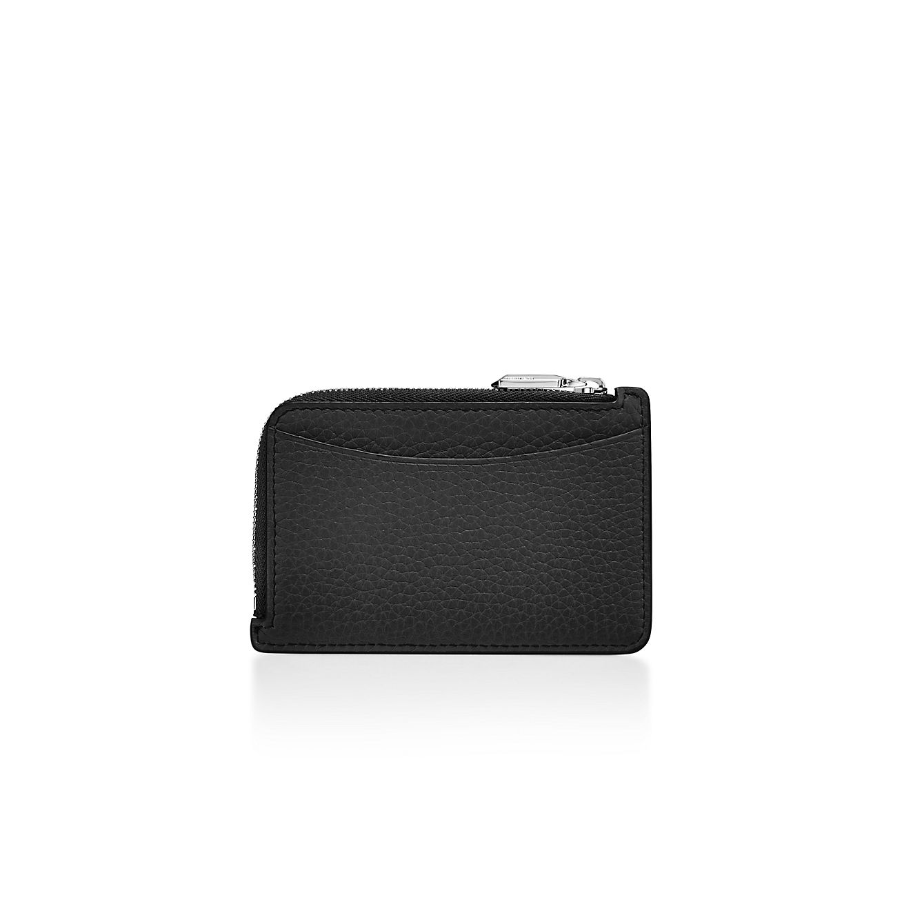 Return to Tiffany Zip Card Case in Black Leather