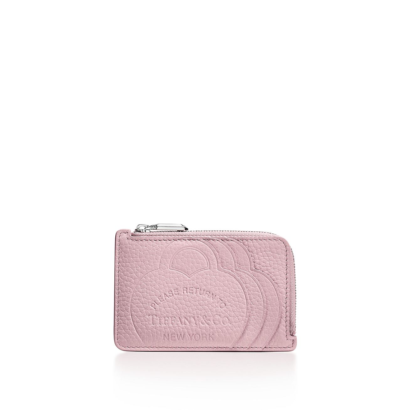 Return to Tiffany™ Zip Card Case in Crystal Pink Leather | Tiffany 