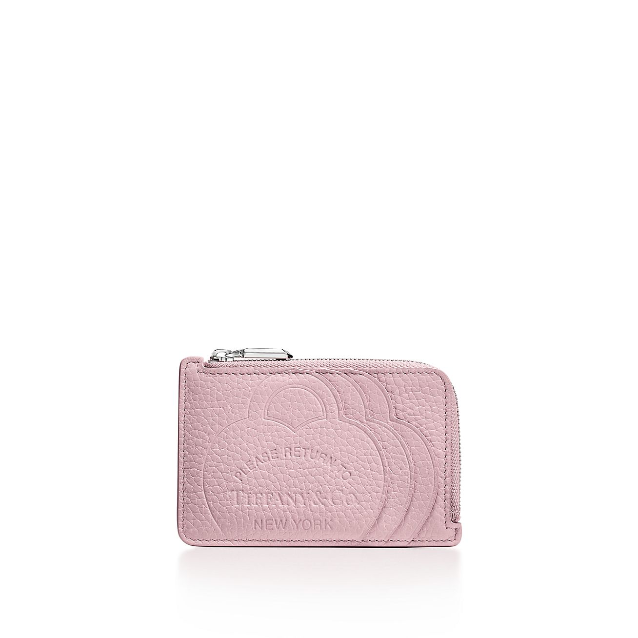 TIFFANY & CO. Return to Tiffany Zip Card Case Coin Case Blush Pink