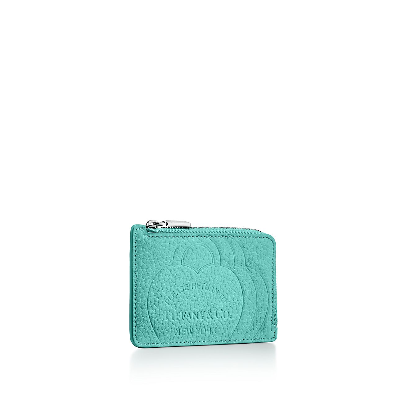Return to Tiffany™ Zip Card Case in Tiffany Blue® Leather 