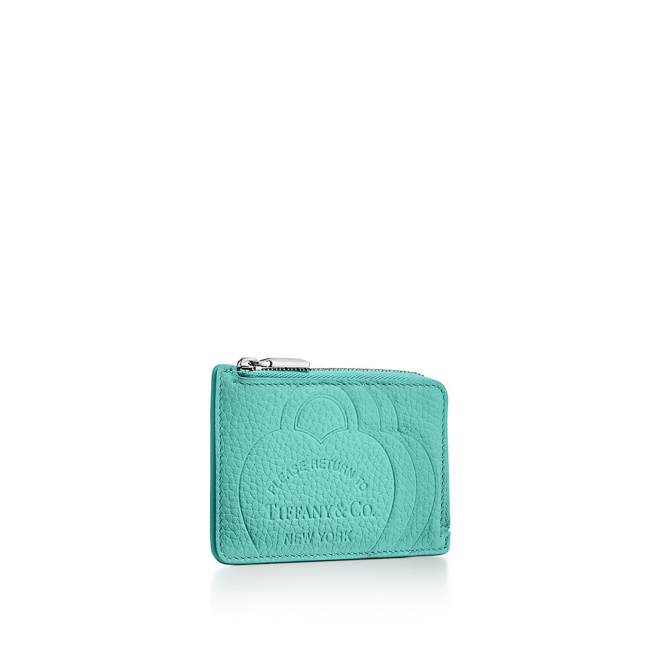 Return to Tiffany™ Zip Card Case in Tiffany Blue® Leather| Tiffany 