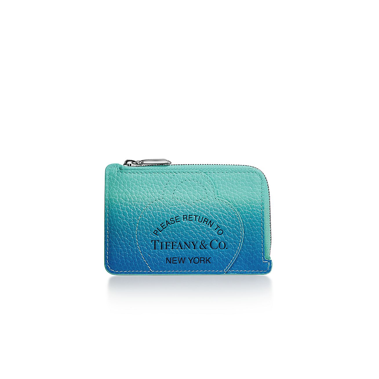Return to Tiffany® Zip Card Case in Infinity Blue Leather Tiffany & Co.