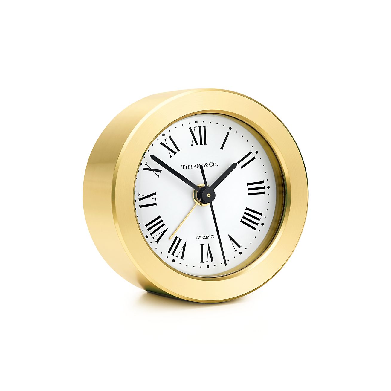 Round alarm clock in brass. | Tiffany \u0026 Co.