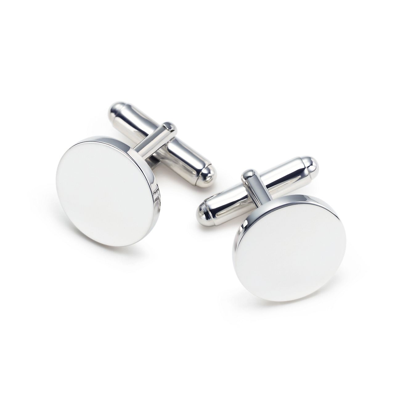 Round Cuff Links in Silver | Tiffany & Co.