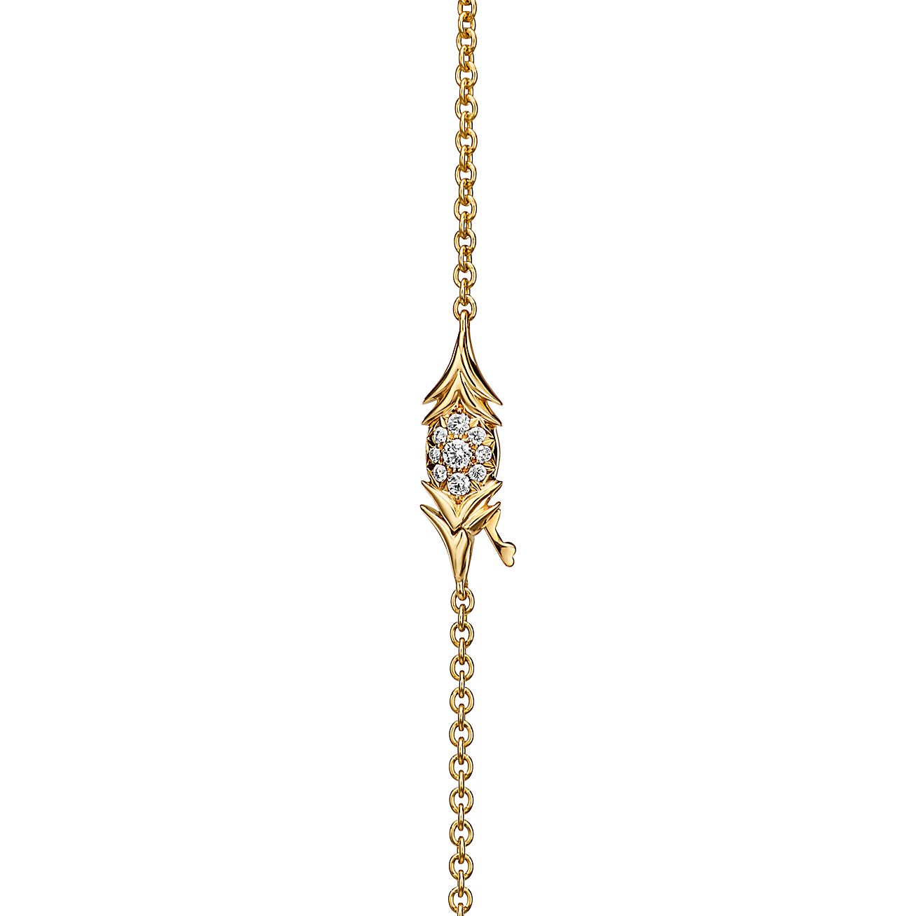 Pendant in Gold and Platinum with a Tanzanite, Diamonds and