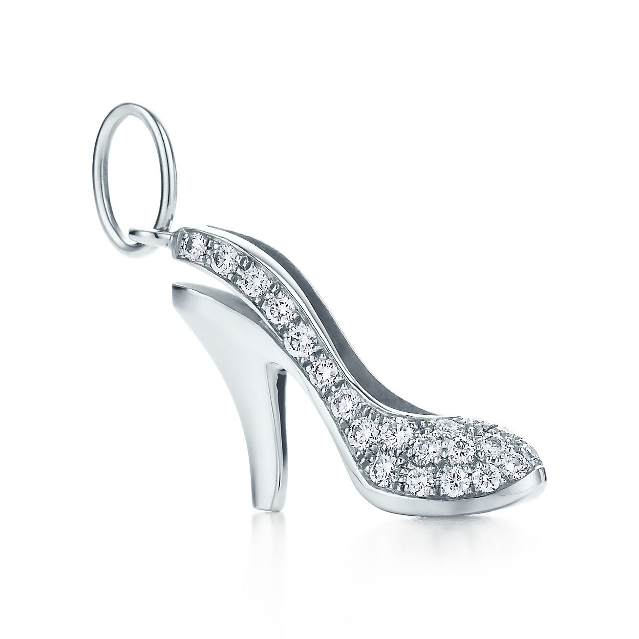 Shoe charm with diamonds in platinum, mini. | Tiffany & Co.