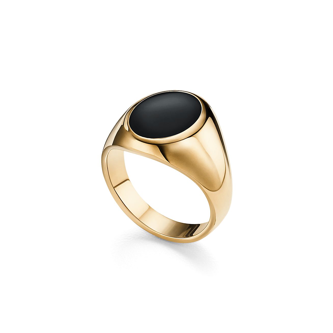 Signet Ring In 18k Gold With Black Onyx Tiffany Co