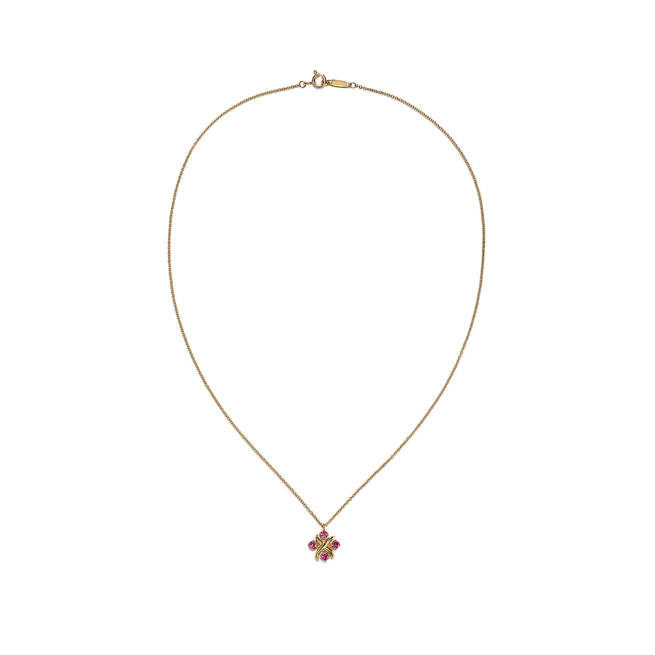 Sixteen Stone by Tiffany ペンダント ルビー イエローゴールド