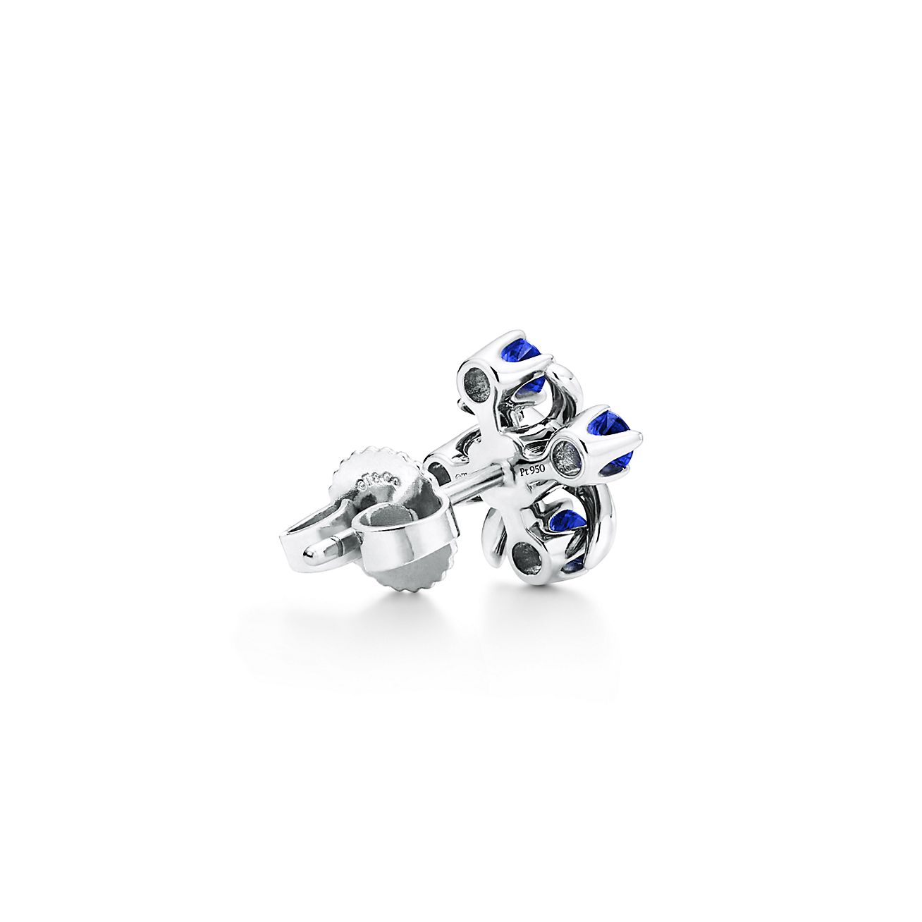 Sixteen Stone by Tiffany ピアス サファイヤ プラチナ | Tiffany & Co.
