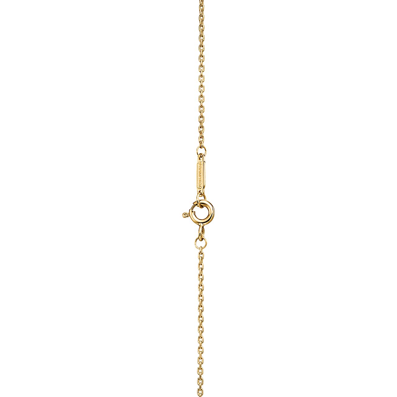 Sixteen Stone by Tiffany Narrow Pendant in Yellow Gold