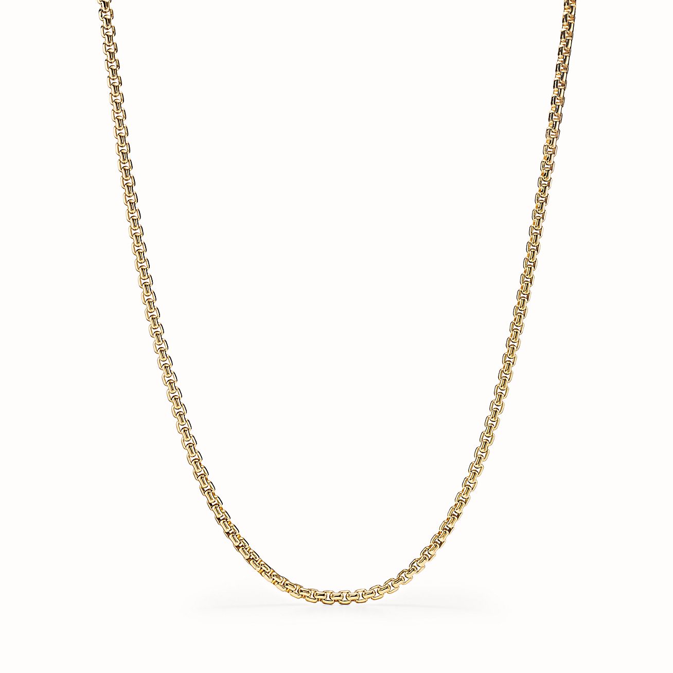 18K Gold Square Link Necklace | Tiffany 
