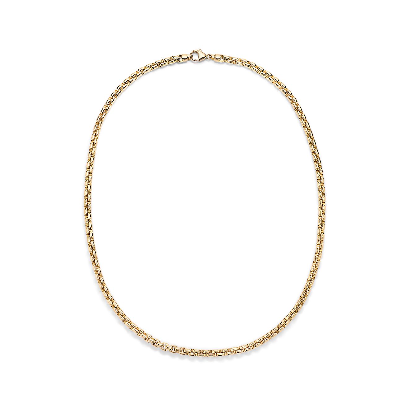 Square link necklace in 18k gold 