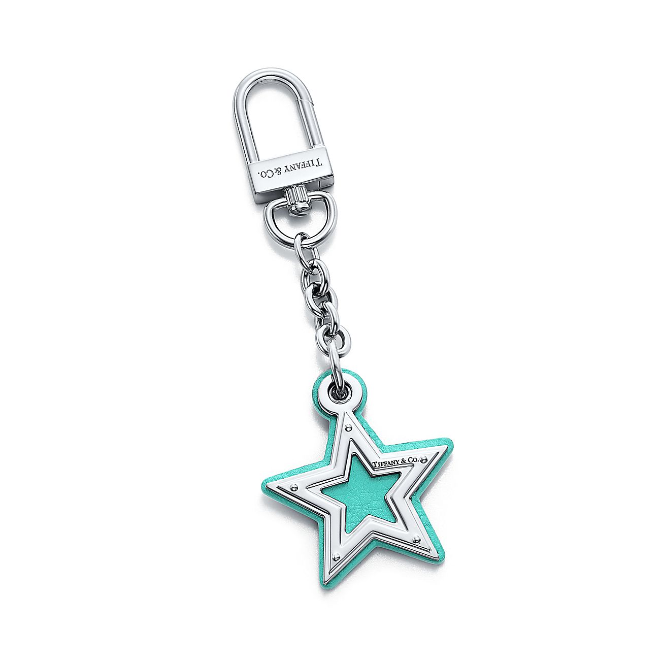 Star Bag Charm In Sterling Silver And Calfskin Leather Tiffany