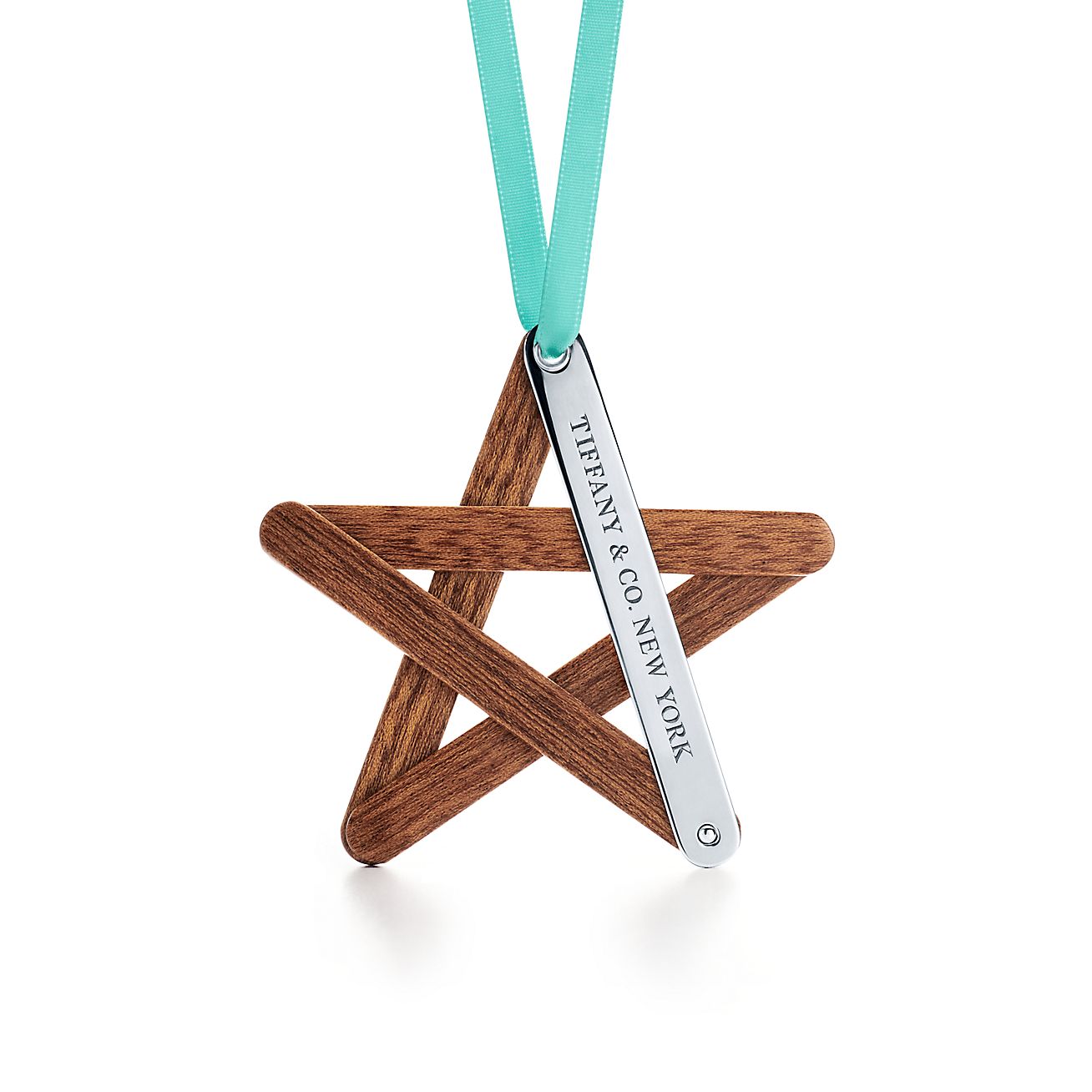 Star Ornament In American Walnut And Sterling Silver Tiffany Co