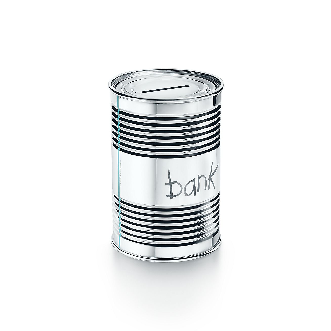 Sterling Silver Tin Can Baby Bank