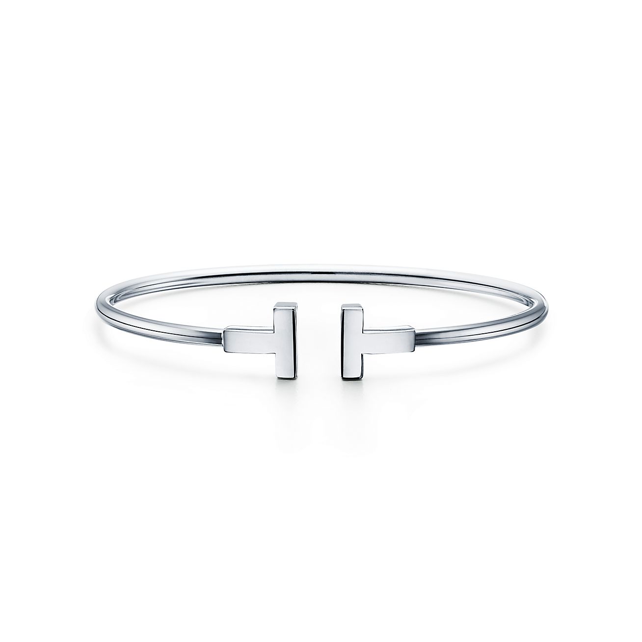 TIFFANYCo. ティファニー TIFFANY ブレスレット ホワイトゴールド 18K Tモチーフ ワイヤー 