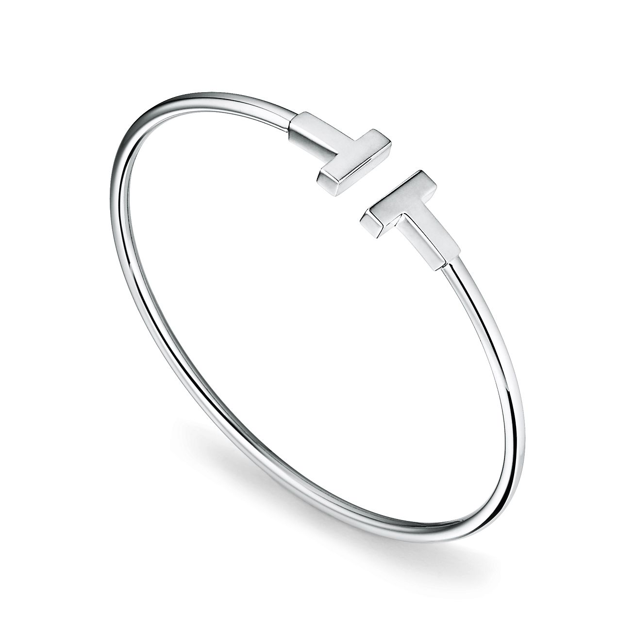 ティファニー T ワイヤー ブレスレット ホワイトゴールド | Tiffany & Co