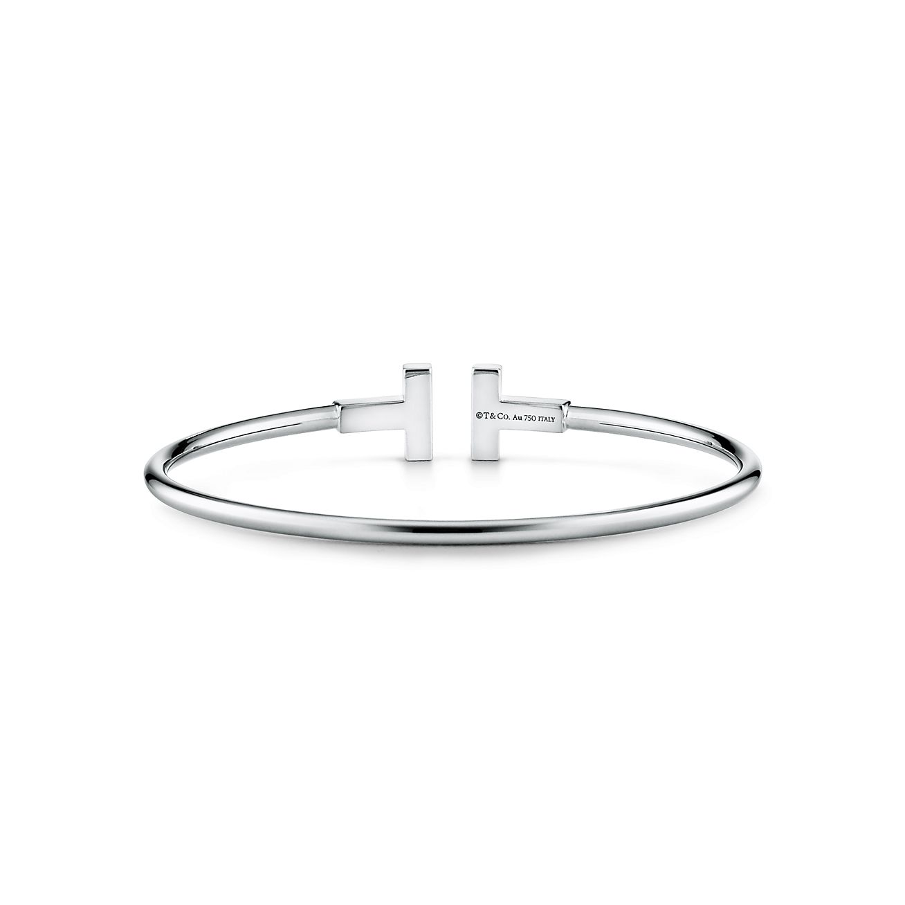 ティファニー T ワイヤー ブレスレット ホワイトゴールド | Tiffany & Co.